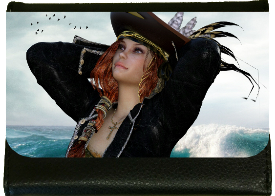 Awesome Pirate Ladies Faux Leather Purse
