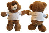 Comic-Con/Cosplay Themed Dark Brown BearPlush Soft Toy - CUSTOMISED with your own image