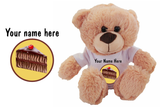 Birthday Bear Chocolate (light brown) Soft Toy - CAN BE PERSONALISED