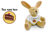 Birthday Bunny Chocolate Soft Toy - CAN BE PERSONALISED