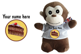 Birthday Monkey Chocolate Soft Toy - CAN BE PERSONALISED