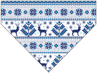 Blue Christmas Tapestry Pet Bandana (CAN BE CUSTOMISED)