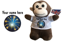 Celebration Monkey Soft Toy - CAN BE PERSONALISED