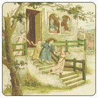 Children Running Down Stairs Coaster/Coaster Set (Kate Greenaway Collection)