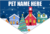 Colourful Christmas Town Pet Bandana (CAN BE CUSTOMISED)