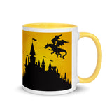 Dragon and Castle Silhouette Mug