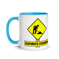 Elephant Crossing Road Sign Mug