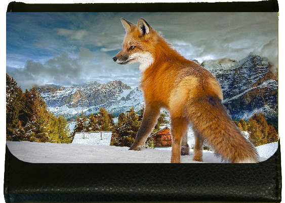 Fox in the Snow Ladies Faux Leather Purse