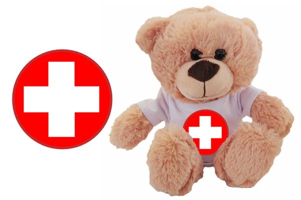 Get Well Bear (light brown) Soft Toy - CAN BE PERSONALISED