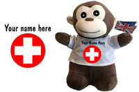 Get Well Monkey Soft Toy - CAN BE PERSONALISED