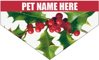 Holly and Berries Pet Bandana (CAN BE CUSTOMISED)