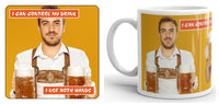 I Can Control My Drink (austrian couple) Mug and Coaster Set (man)