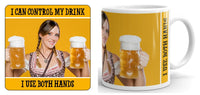 I Can Control My Drink (austrian girl) Mug and Coaster Set