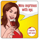 I Improve with Wine (cheers) Coaster/Coaster Set