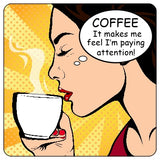 I Love Coffee (pop art) Coaster/Coaster Set