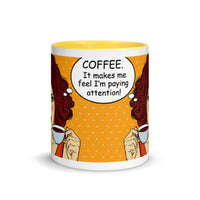 I Love Coffee Mug (orange polka)