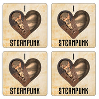 I Love Steampunk Coaster/Coaster Set