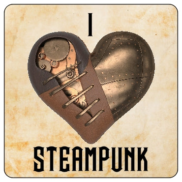 I Love Steampunk Coaster/Coaster Set
