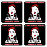 I'm All For Gun Control (red hair) Coaster/Coaster Set