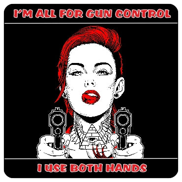 I'm All For Gun Control (red hair) Coaster/Coaster Set
