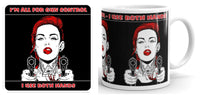 I'm All For Gun Control (red hair) Mug and Coaster Set