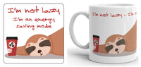 I'm Not Lazy (sloth) Mug and Coaster Set