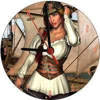 I’d Like To See You Try (pirate) Round Clock