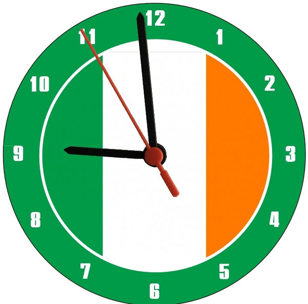 Ireland Flag Round Clock