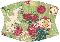 Japanese Print (bird and red flowers) Face Mask (with cotton insert)