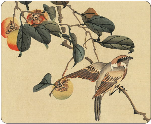 Japanese Print (bird on branch) Mousepad