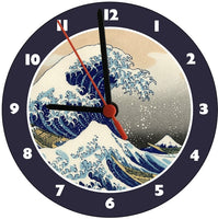 Japanese Print (waves) Round Clock
