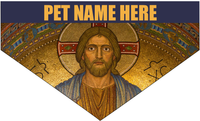 Jesus in Blue Shroud Pet Bandana (CAN BE CUSTOMISED)