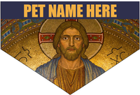 Jesus in Blue Shroud Pet Bandana (CAN BE CUSTOMISED)