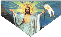 Jesus with White Flag Pet Bandana (CAN BE CUSTOMISED)