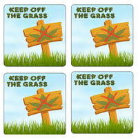 Keep off the Grass Coaster/Coaster Set