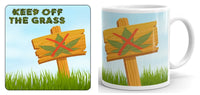 Keep off the Grass Mug and Coaster Set