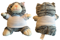 Newborn Kitten Blue Soft Toy - CAN BE PERSONALISED