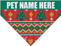 Knitted Christmas Pattern Pet Bandana