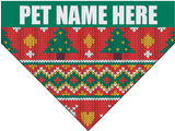 Knitted Christmas Pattern Pet Bandana