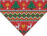 Knitted Christmas Pattern Pet Bandana (CAN BE CUSTOMISED)
