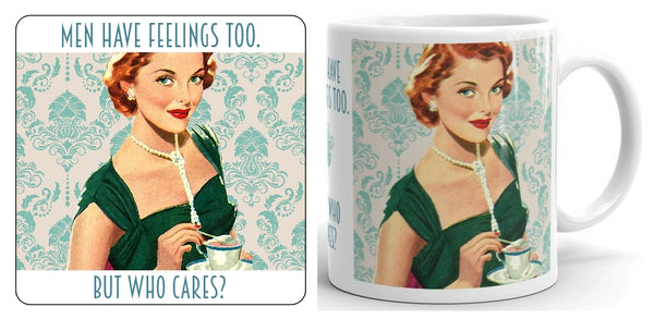 Men Have Feelings Too Mug and Coaster Set (teatime)