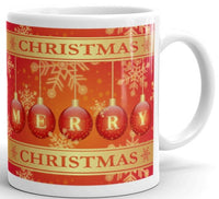Merry Christmas Baubles Mug
