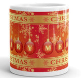 Merry Christmas Baubles Mug