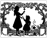 Mother and Child Silhouette In Park Mousepad