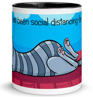 My Cat Has Been Social Distancing For Years Mug (on back)