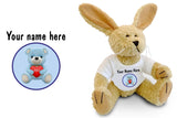Newborn Bunny Blue Soft Toy - CAN BE PERSONALISED