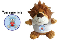 Newborn Lion Blue Soft Toy - CAN BE PERSONALISED