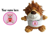 Newborn Lion Pink Soft Toy - CAN BE PERSONALISED