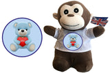 Newborn Monkey Blue Soft Toy - CAN BE PERSONALISED