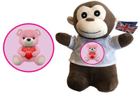 Newborn Monkey Pink Soft Toy - CAN BE PERSONALISED